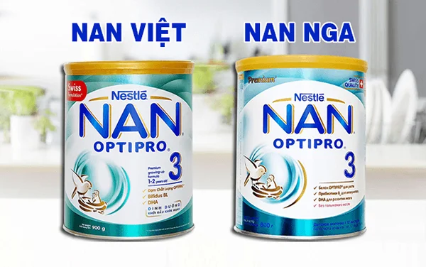 Sữa NAN Việt và sữa NAN Nga có gì khác nhau, loại nào hợp với thể trạng bé hơn?